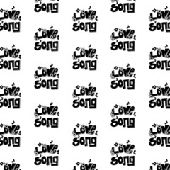 Seamless pattern love song design