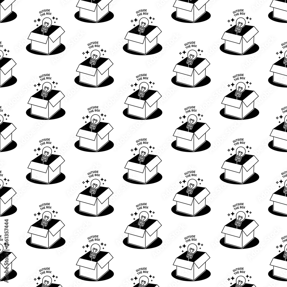 Poster outside box seamless pattern design