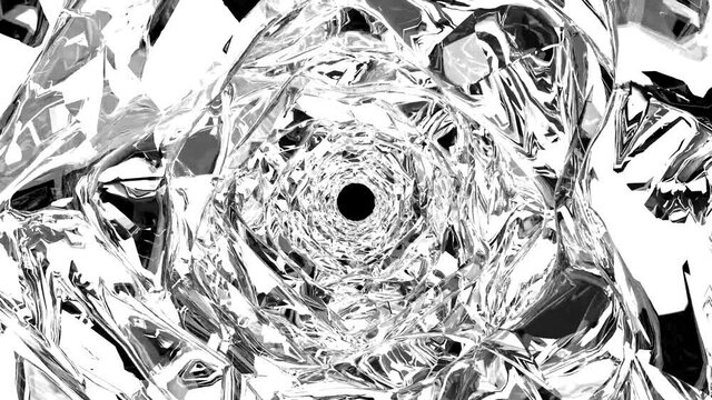 Modern glass tunnel reflector refractor interior 