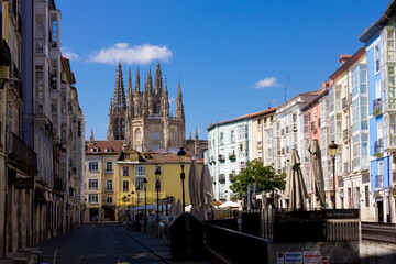 Fototapeta na wymiar Gothic Cathedral of the city of Burgos, Spain