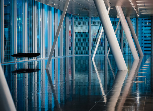 Vienna, Austria: Strabag Art Forum modern futuristic interior 