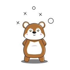 image of a small bear, can be used for printing on t-shirts, banners, invitations	
