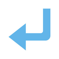 left arrow flat icon