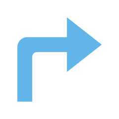 turn right flat icon