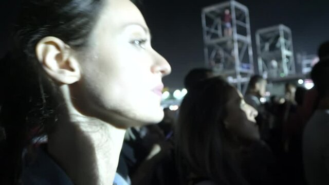 Young people on music concert