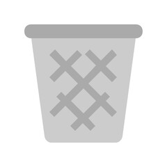 rubbish bin flat icon