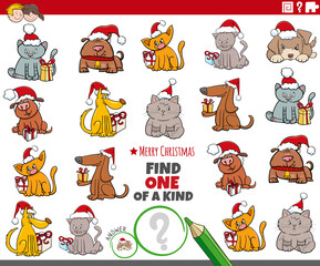 one of a kind game for kids with pets on Christmas time