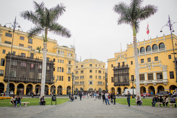 Plaza de Armas de Lima, Perú - obrazy, fototapety, plakaty