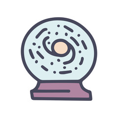 fortune ball color vector doodle simple icon