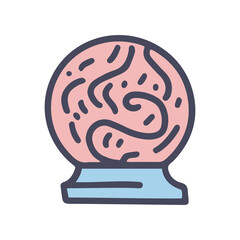 magic ball color vector doodle simple icon
