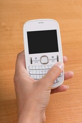 Person using a mobile phone