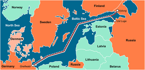 Map of natural gas transportation