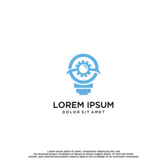 Obraz premium Gear lamp logo design template