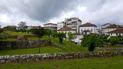 Obraz premium view of the town of the city
