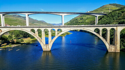 bridge over the river in the mountains