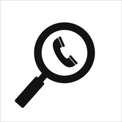 magnifying glass with phone