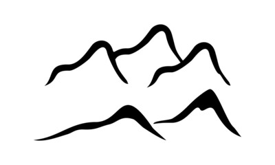 vector rock cliff mountain logo