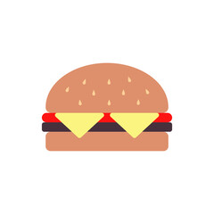 Vector illustration of a simple hamburger.
