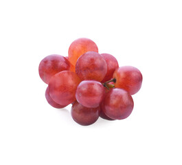 Grapes. Red grape. Grape branch isolated on white. With clipping path. Full depth of field.