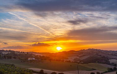 Tramonto Marche Italia