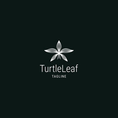 Turtle leaf Line abstract design vector