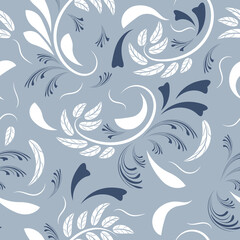 Folk flowers pattern Floral surface design Seamless pattern