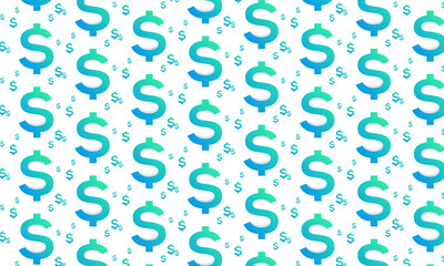 Seamless Pattern Money Dollar Currency. Seamless Texture Background.