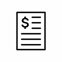 financial billing statement or expense invoice report flat icon vector illustration