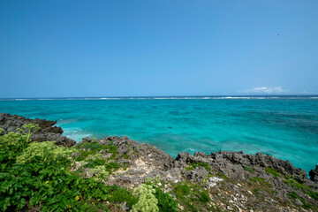 与論島の宇勝海岸（ウァーチ）メーラビビーチ