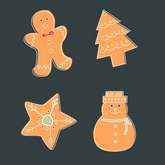 gingerbread cookies set