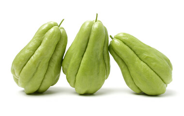 Chayote on a white background