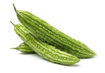 Bitter melon , Bitter gourd on white background