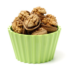 walnuts on a white background