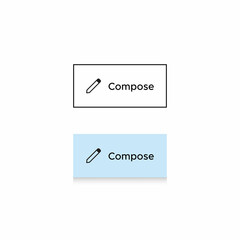 Compose Button Icon Vector of Email App