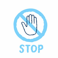 Fototapeta premium STOPマーク アイコン