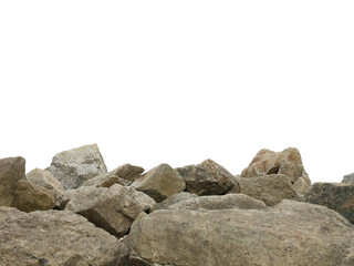 Set of sea stones isolated on a white background