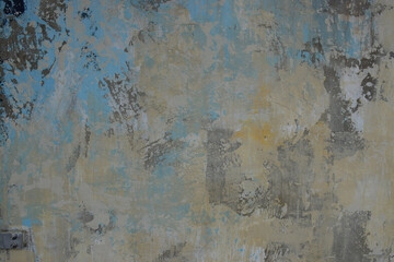 Rustic urban concrete wall with decayed grunge paint effect