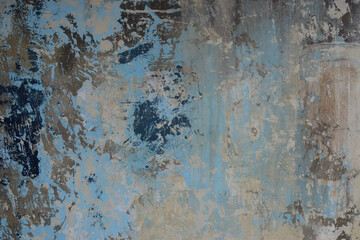 Rustic urban concrete wall with decayed grunge paint effect