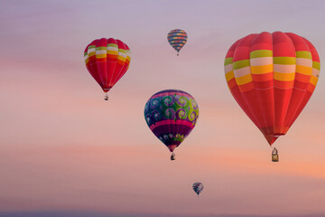 Colorful hot air balloons