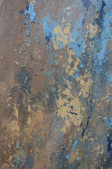 Rustic urban concrete wall with decayed grunge paint effect