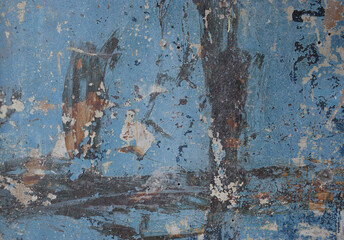 Rustic urban concrete wall with decayed grunge paint effect