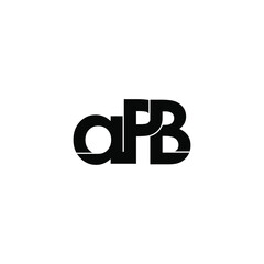 apb initial letter monogram logo design
