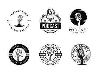 podcast logo design concept