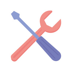 tools wrench and screwdrive