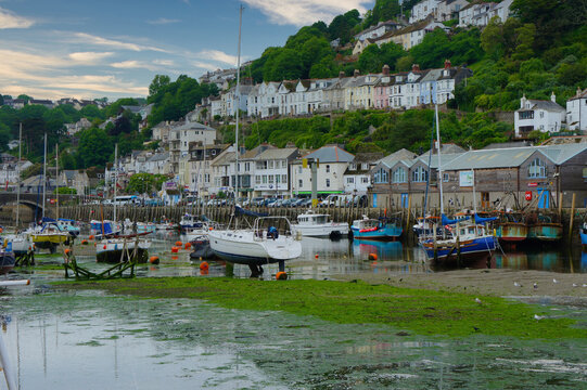 Blue Sky East Looe River Low Tide