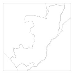 Obraz premium コンゴ共和国の地図です