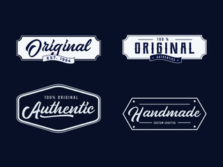 Obraz premium authentic badge label design concept. 