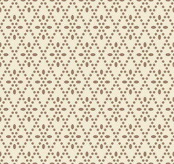 Japanese Flower Diamond Vector Seamless Pattern