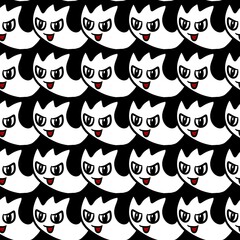 seamless pattern of cute ghost cartoon
