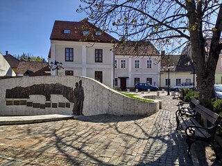  Bistrita Romania  2021  april Saxon Exodus Monument ,august